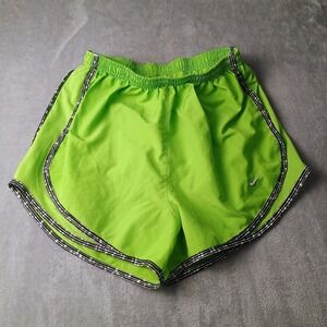 Nike Shorts Womens Small Green Dri-FIT Tempo Running Built In Liner Athletic